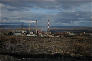 One of the Norilsk Nickel's plant on the Kola Peninsula in Russia