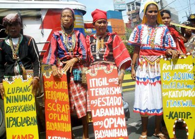 Philippine indigenous peoples protest 