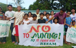 Residents of Tablas Island protesting mining applications of Ivanhoe