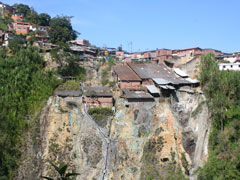 A view of the mountainside village of Marmato, Colombia