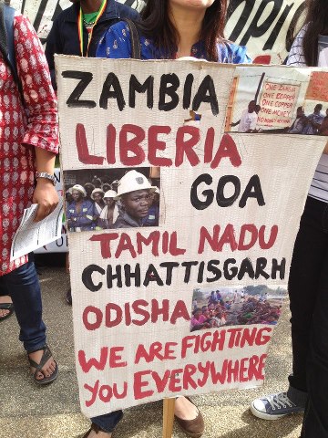 Protest at Vedanta AGM 2012