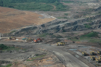 Crushing Borneo’s forests: one of Bumi’s coal mines in East Kalimantan”