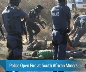 Police open fire on South Africa miners at Marikana