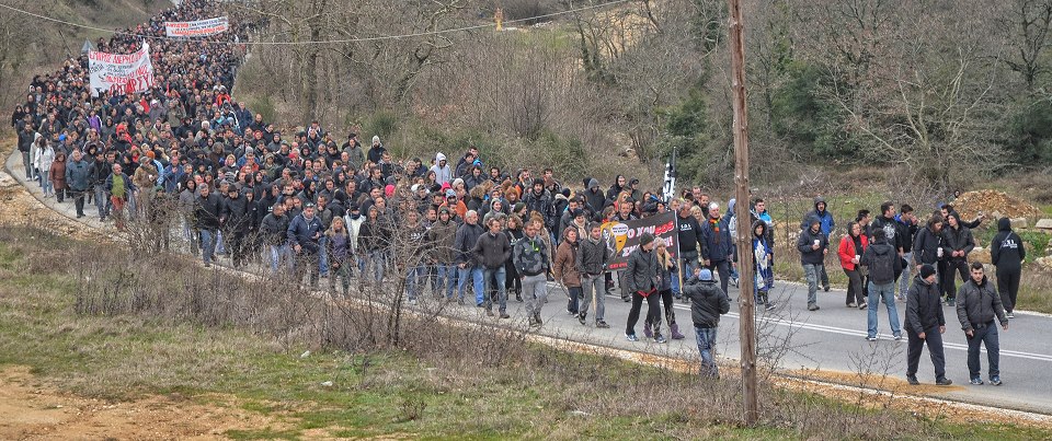 Demonstration against Eldorado Gold’s mining projects in Halkidiki, 25 March 2013 
